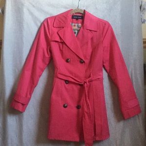 Pink rain coats